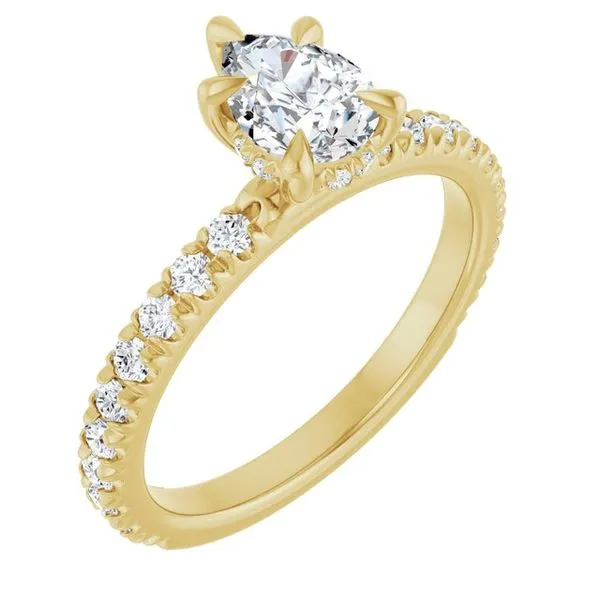 Claw-Prong Hidden Halo-Style Engagement Ring Jimmy Smith Jewelers Decatur, AL