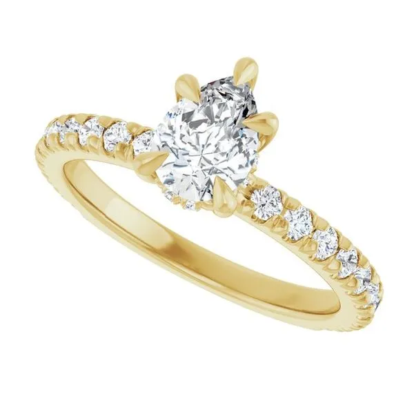 Claw-Prong Hidden Halo-Style Engagement Ring Image 5 Arezzo Jewelers Elmwood Park, IL