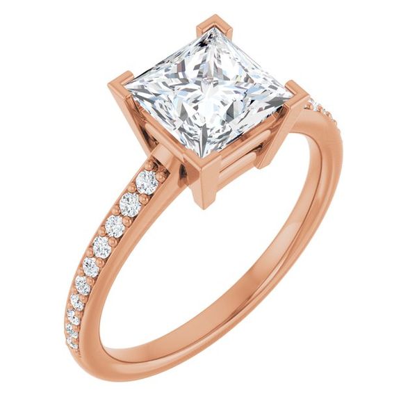 V-End Prong Engagement Ring