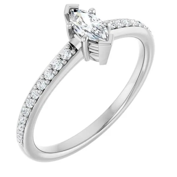 V-End Prong Engagement Ring Rox Atlanta Jewelers Decatur, GA