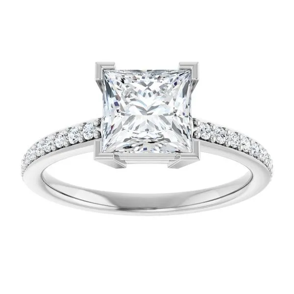 V-End Prong Engagement Ring Image 3 J. Thomas Jewelers Rochester Hills, MI