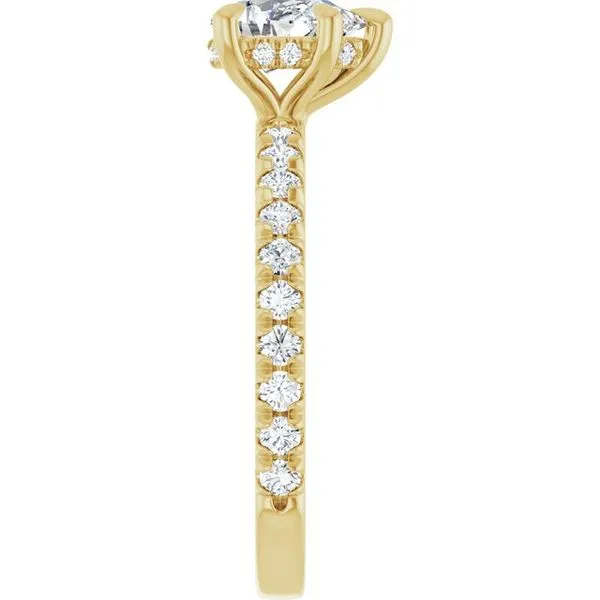 Claw-Prong Hidden Halo-Style Engagement Ring Image 4 Don's Jewelry & Design Washington, IA