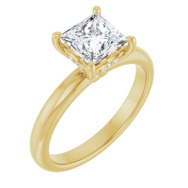 Hidden Halo-Style Engagement Ring