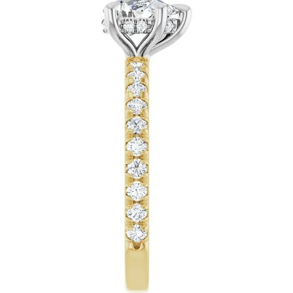 Claw-Prong Hidden Halo-Style Engagement Ring Image 4 Austin's Fine Diamonds & Jewelry Lyndhurst, NJ