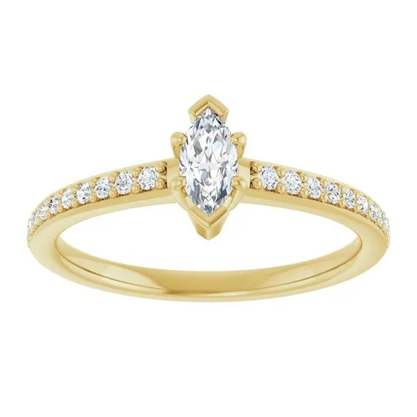 V-End Prong Engagement Ring Image 3 Futer Bros Jewelers York, PA