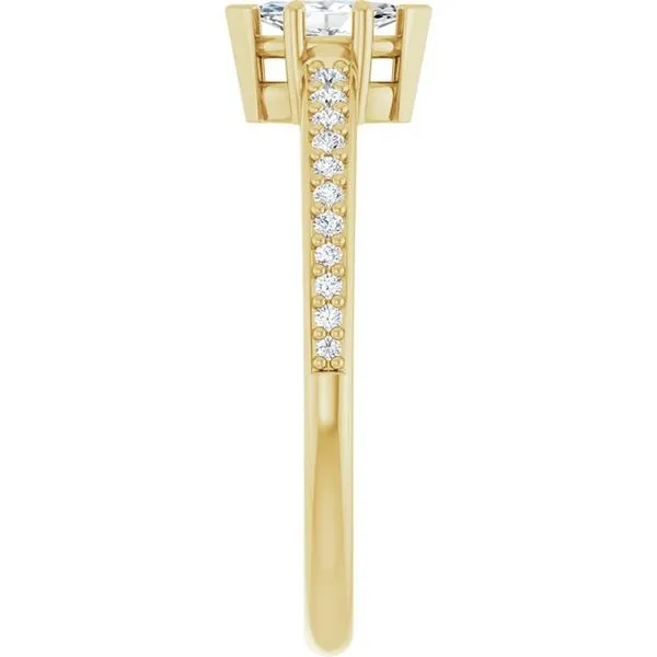 V-End Prong Engagement Ring Image 4 Futer Bros Jewelers York, PA