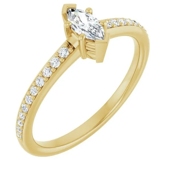 V-End Prong Engagement Ring Rox Atlanta Jewelers Decatur, GA