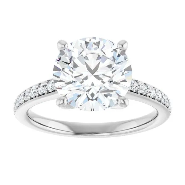 V-End Prong Engagement Ring Image 3 Rox Atlanta Jewelers Decatur, GA