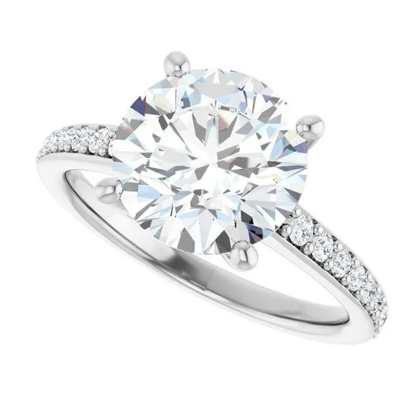 V-End Prong Engagement Ring Image 5 Futer Bros Jewelers York, PA