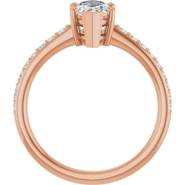 V-End Prong Engagement Ring Image 2 Futer Bros Jewelers York, PA