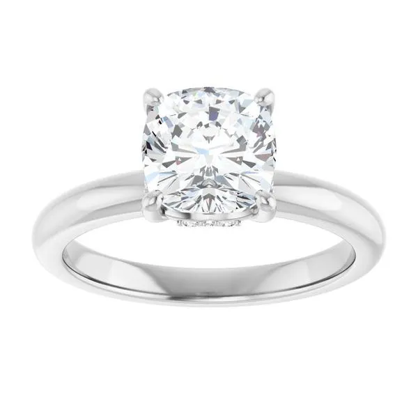 Hidden Halo-Style Engagement Ring Image 3 Raleigh Diamond Fine Jewelry Raleigh, NC