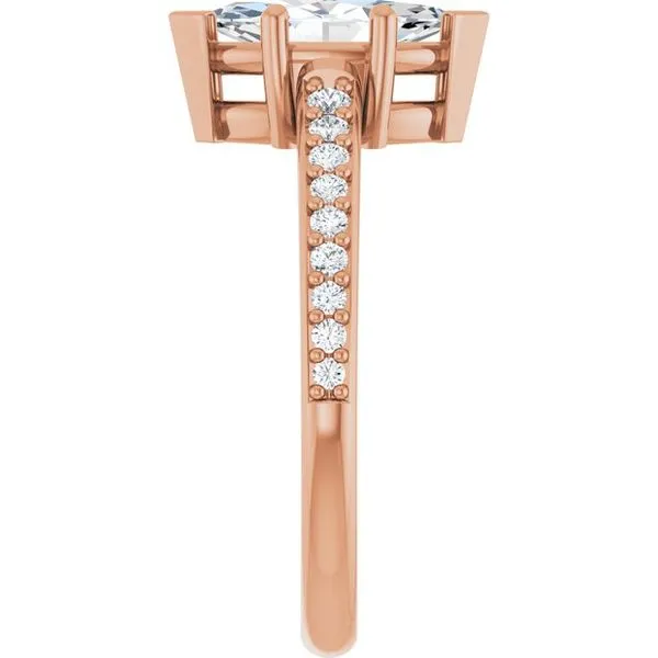 V-End Prong Engagement Ring Image 4 Futer Bros Jewelers York, PA