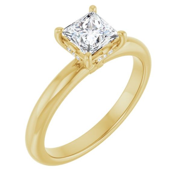 Hidden Halo-Style Engagement Ring