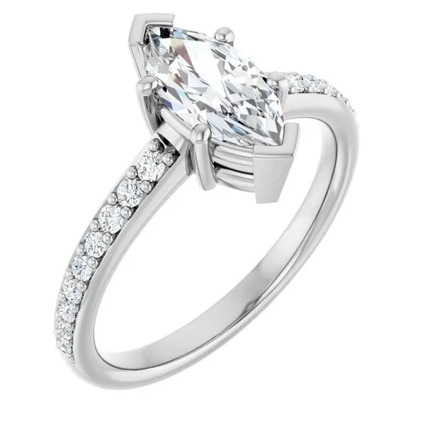 V-End Prong Engagement Ring Rox Atlanta Jewelers Decatur, GA