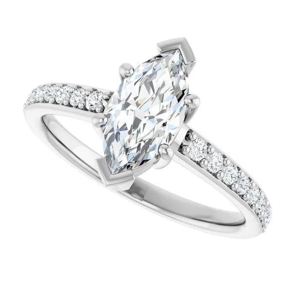 V-End Prong Engagement Ring Image 5 Eskews Fine Jewelers Lee's Summit, MO