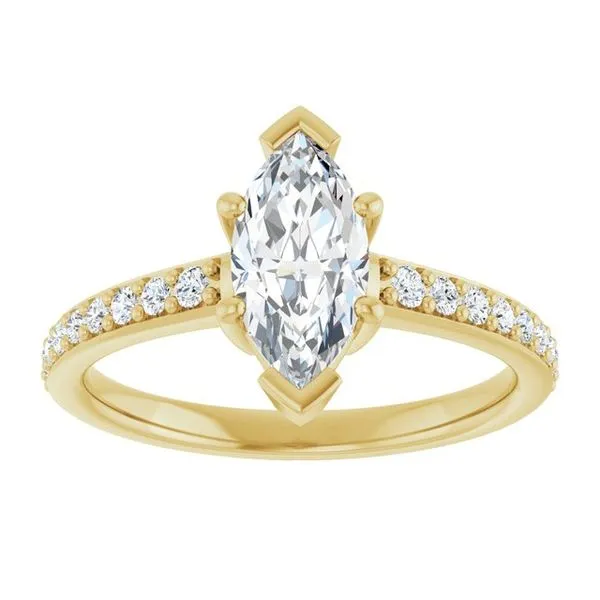 V-End Prong Engagement Ring Image 3 Rox Atlanta Jewelers Decatur, GA