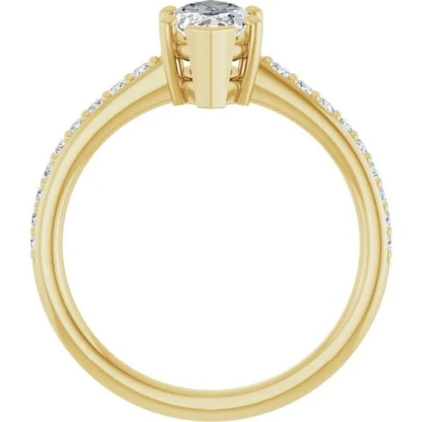 V-End Prong Engagement Ring Image 2 Futer Bros Jewelers York, PA