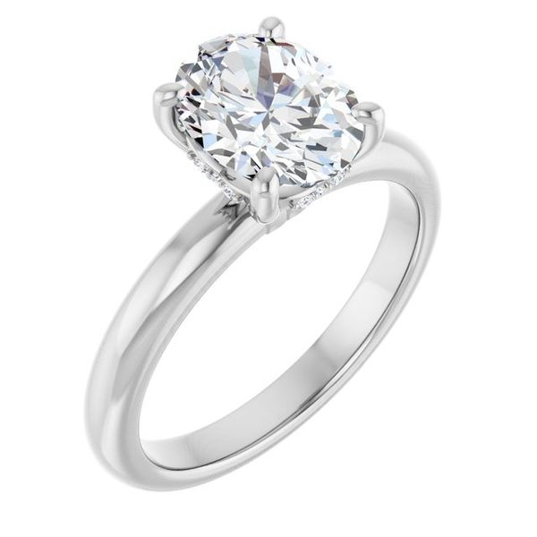 Hidden Halo-Style Engagement Ring