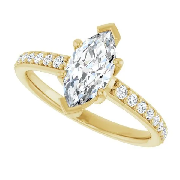 V-End Prong Engagement Ring Image 5 Rox Atlanta Jewelers Decatur, GA