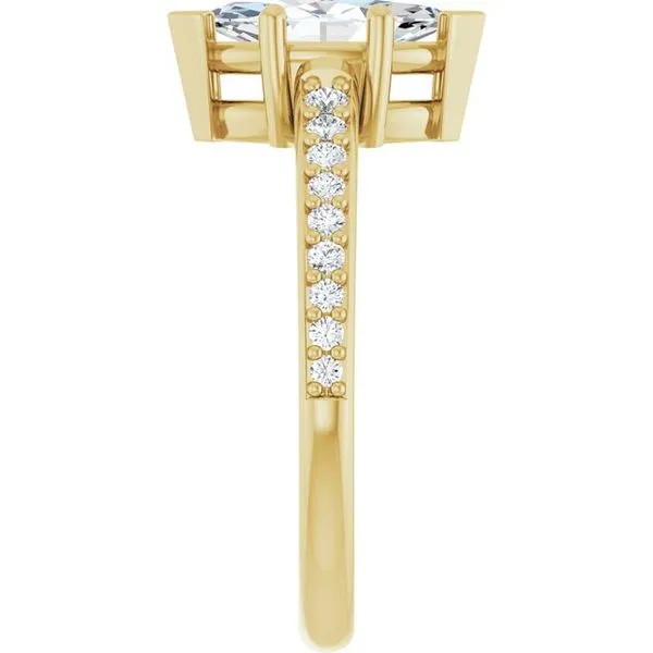 V-End Prong Engagement Ring Image 4 Futer Bros Jewelers York, PA