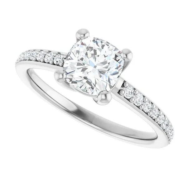 V-End Prong Engagement Ring Image 5 Futer Bros Jewelers York, PA