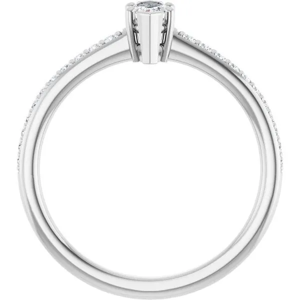 V-End Prong Engagement Ring Image 2 Futer Bros Jewelers York, PA