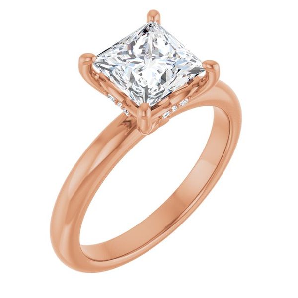 Hidden Halo-Style Engagement Ring