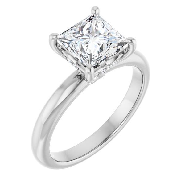 Hidden Halo-Style Engagement Ring