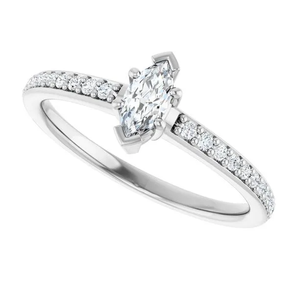 V-End Prong Engagement Ring Image 5 Rox Atlanta Jewelers Decatur, GA