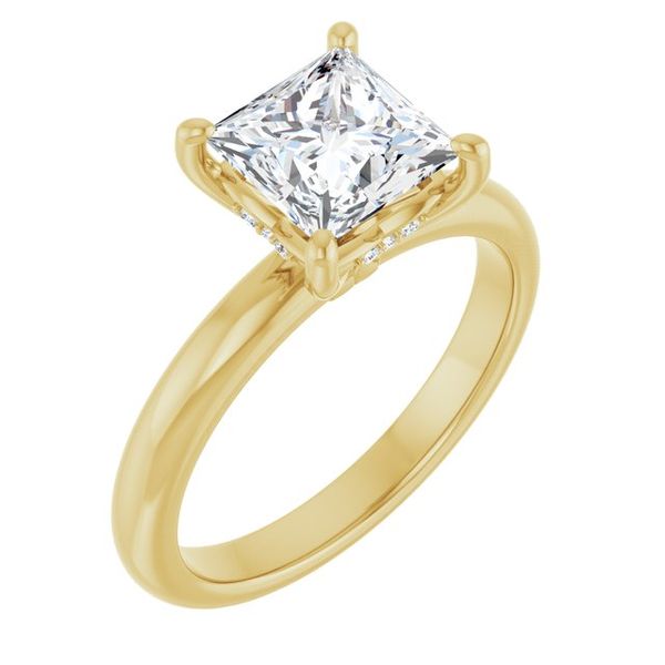 Hidden Halo-Style Engagement Ring