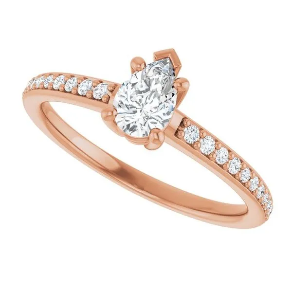 V-End Prong Engagement Ring Image 5 Eskews Fine Jewelers Lee's Summit, MO