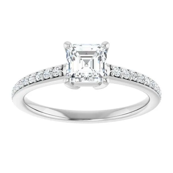V-End Prong Engagement Ring Image 3 Futer Bros Jewelers York, PA
