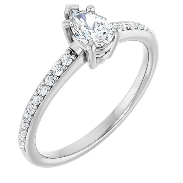 V-End Prong Engagement Ring Rox Atlanta Jewelers Decatur, GA
