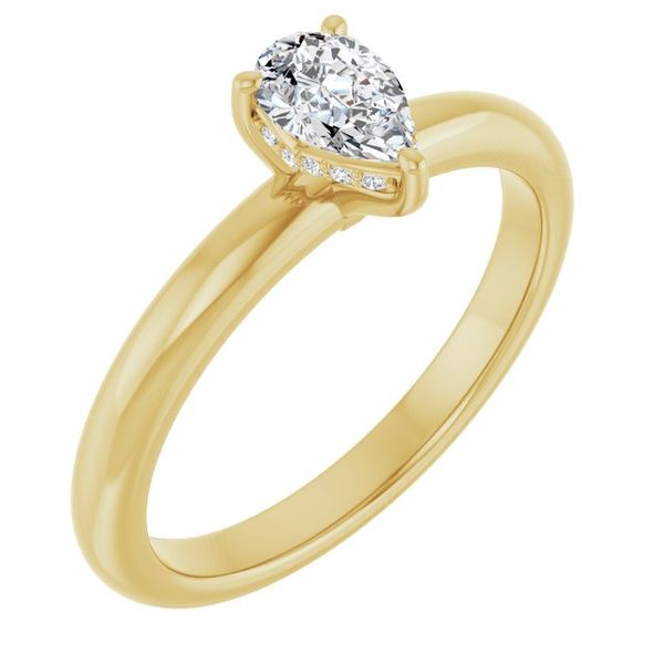 Hidden Halo-Style Engagement Ring