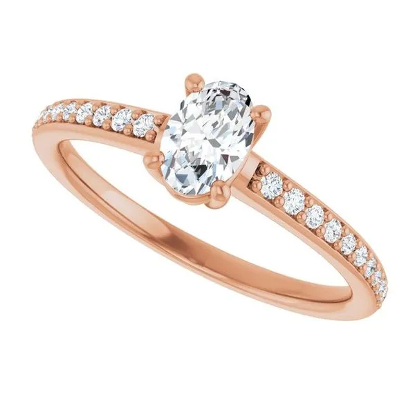 V-End Prong Engagement Ring Image 5 Futer Bros Jewelers York, PA