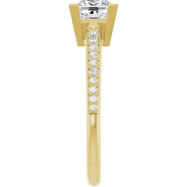 V-End Prong Engagement Ring Image 4 J. West Jewelers Round Rock, TX