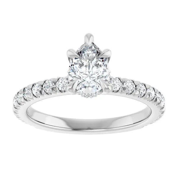 Claw-Prong Hidden Halo-Style Engagement Ring Image 3 J. Thomas Jewelers Rochester Hills, MI