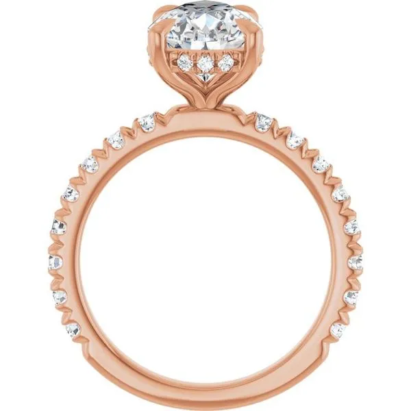 Claw-Prong Hidden Halo-Style Engagement Ring Image 2 Shipley's Fine Jewelry Hampstead, MD