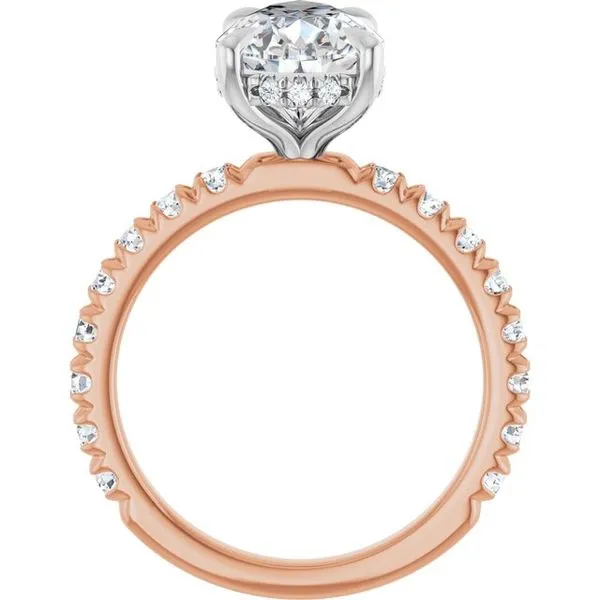 Claw-Prong Hidden Halo-Style Engagement Ring Image 2 Don's Jewelry & Design Washington, IA