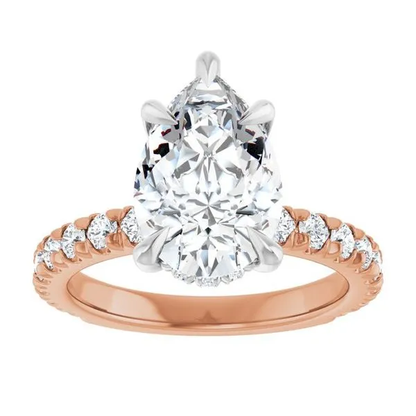 Claw-Prong Hidden Halo-Style Engagement Ring Image 3 Clater Jewelers Louisville, KY