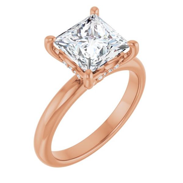 Hidden Halo-Style Engagement Ring