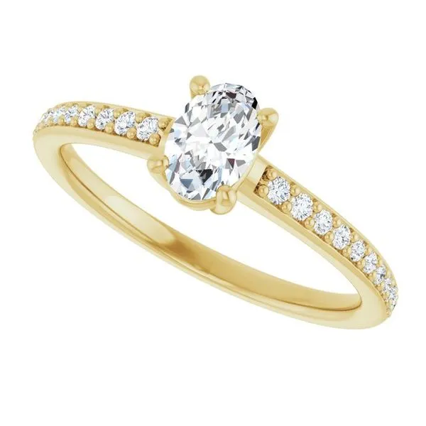 V-End Prong Engagement Ring Image 5 Futer Bros Jewelers York, PA