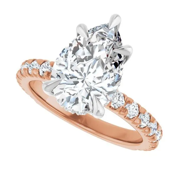 Claw-Prong Hidden Halo-Style Engagement Ring Image 5 JF Jones Jewelers Rochester, NY