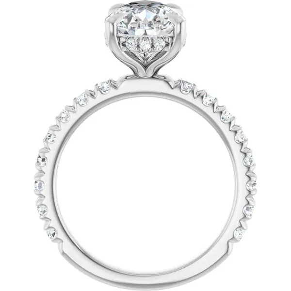 Claw-Prong Hidden Halo-Style Engagement Ring Image 2 JF Jones Jewelers Rochester, NY