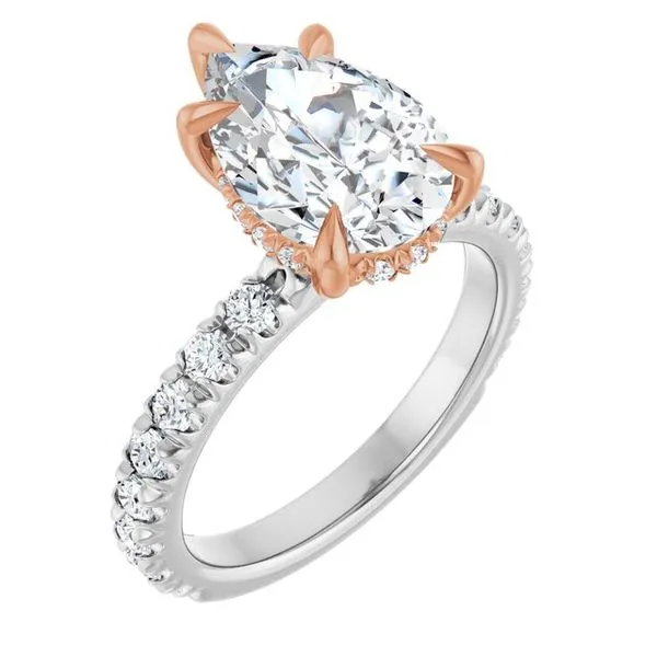 Claw-Prong Hidden Halo-Style Engagement Ring Don's Jewelry & Design Washington, IA