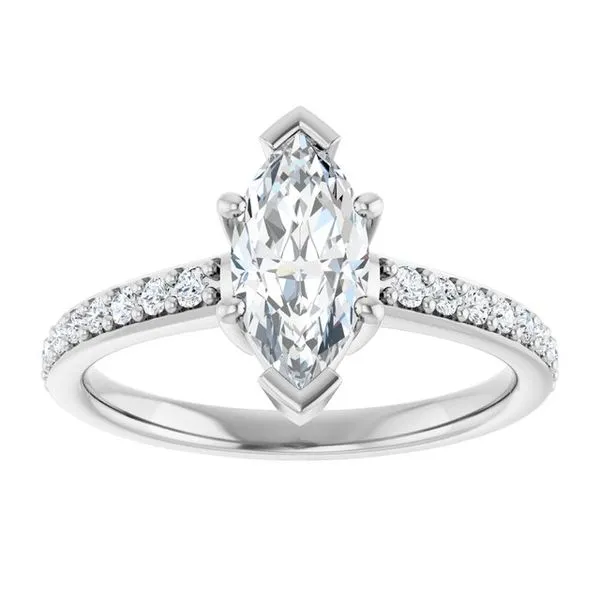 V-End Prong Engagement Ring Image 3 Rox Atlanta Jewelers Decatur, GA