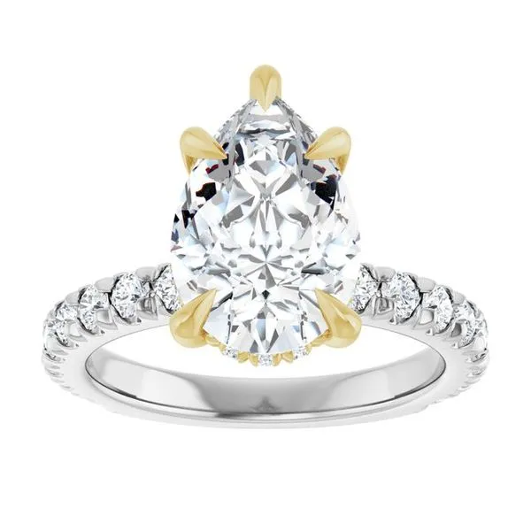 Claw-Prong Hidden Halo-Style Engagement Ring Image 3 Don's Jewelry & Design Washington, IA
