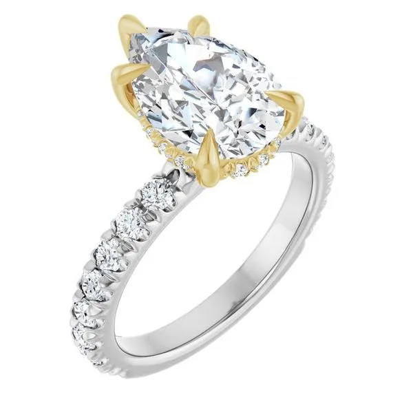 Claw-Prong Hidden Halo-Style Engagement Ring Vulcan's Forge LLC KANSAS CITY, MO