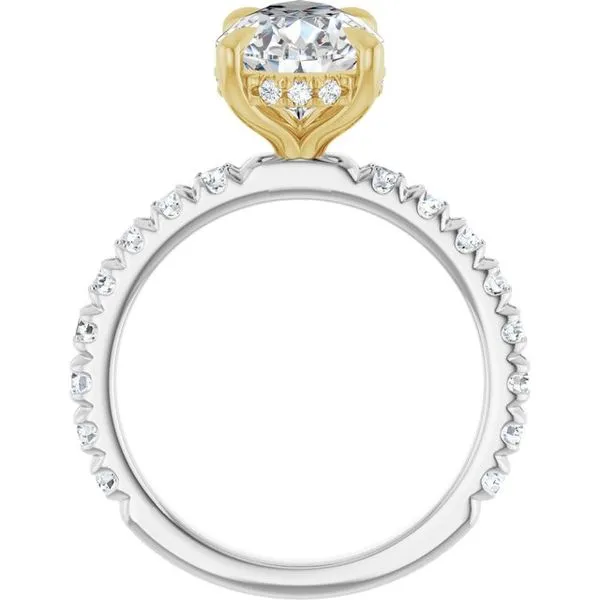 Claw-Prong Hidden Halo-Style Engagement Ring Image 2 Don's Jewelry & Design Washington, IA