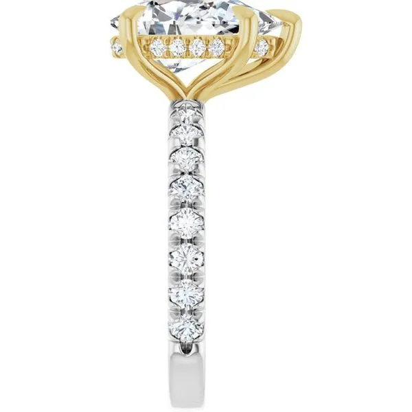 Claw-Prong Hidden Halo-Style Engagement Ring Image 4 Michael Szwed Jewelers Longmeadow, MA